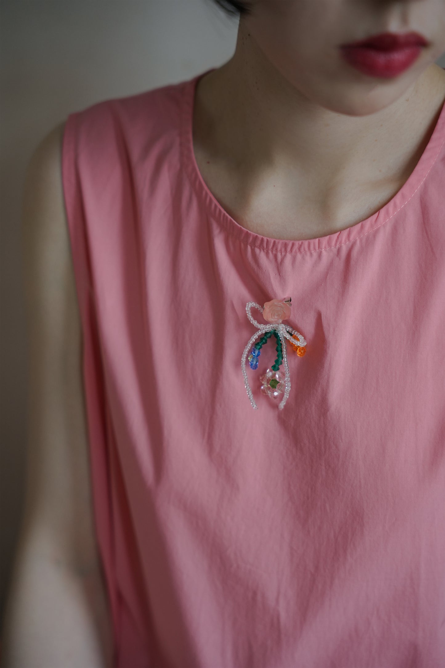 ローズリボンブローチ•SP17