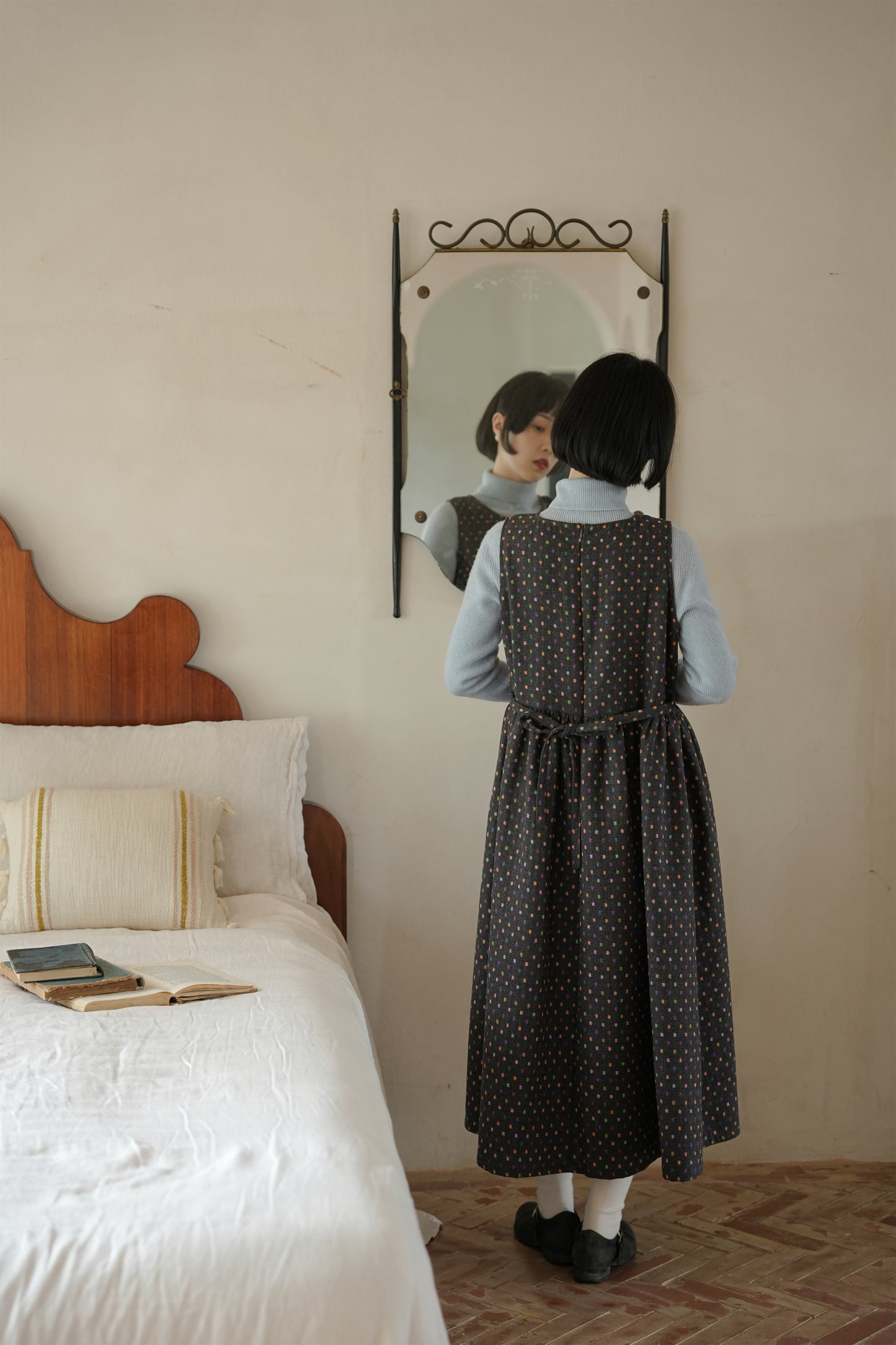 ワンピース•6528250563/ブルーウールニット·7288250566