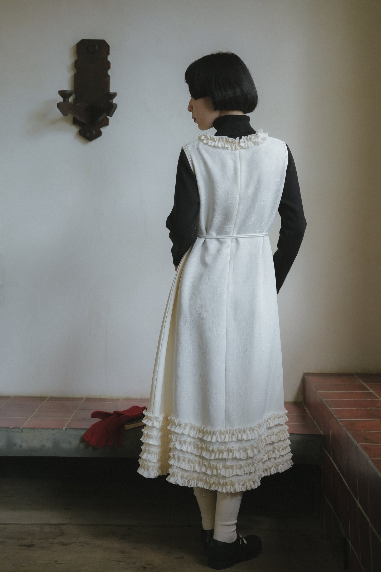 ノースリーブワンピース•7888250910/黒いニットワンピース•9843200905