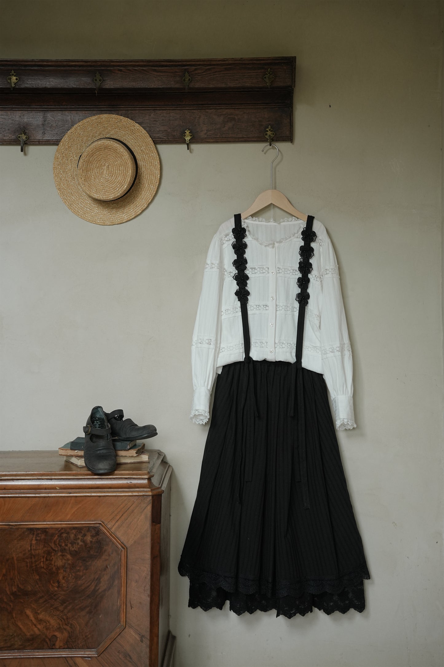 サスペンダースカート•7819202035B/プラウス·6198200602