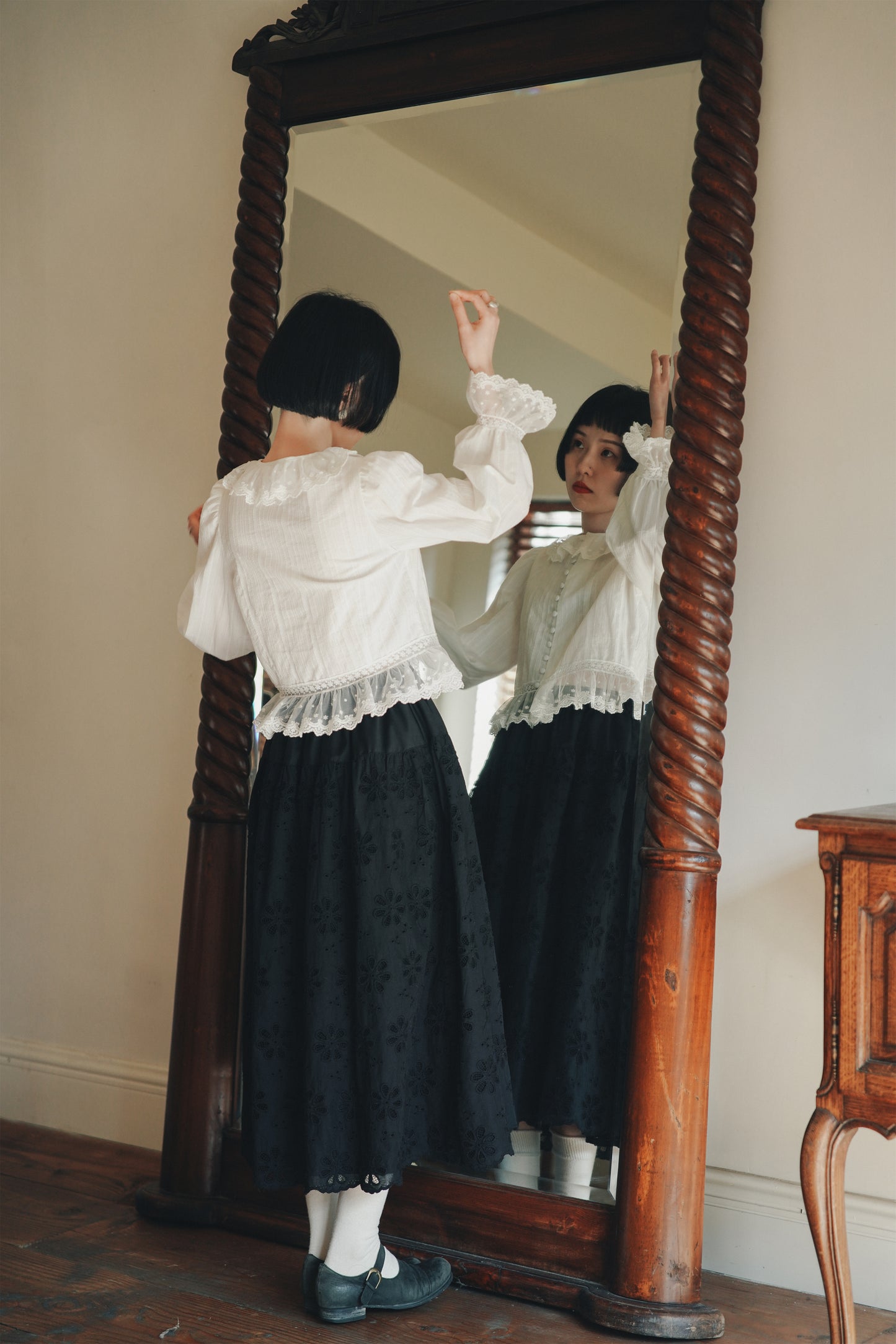 ブラウス•6577241007/スカート•9233241296(4月中旬発送予定)