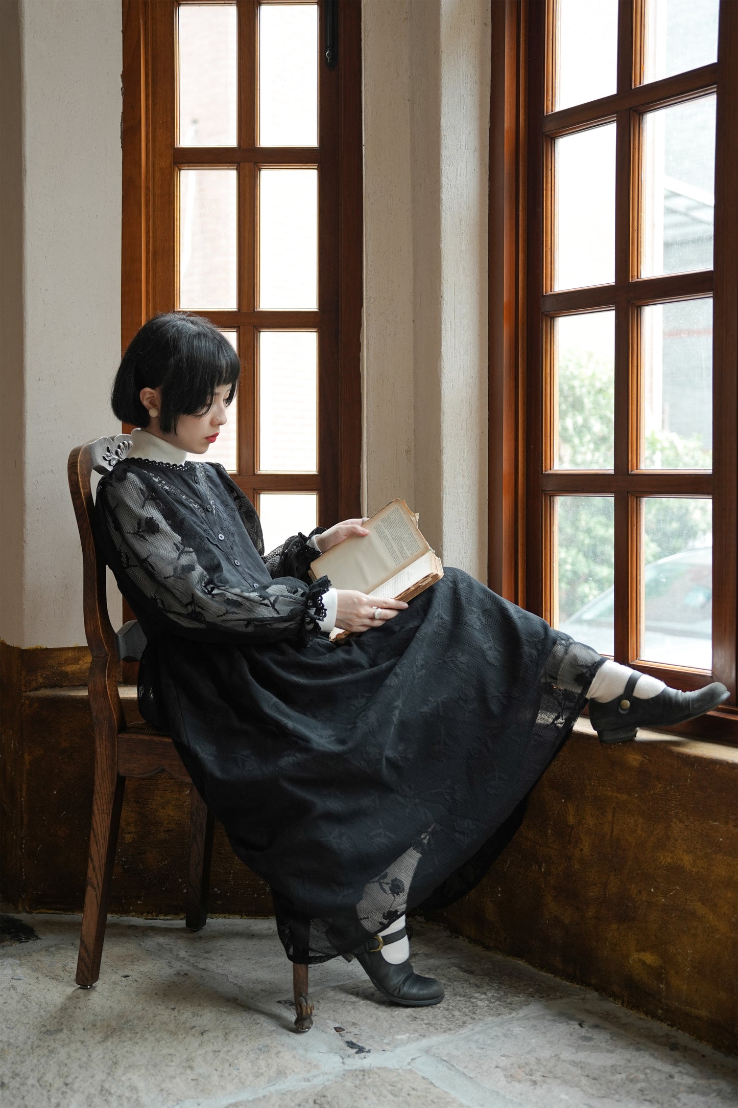 黒いワンピース•6727250579 /ハイネックニットワンピース•9833200904