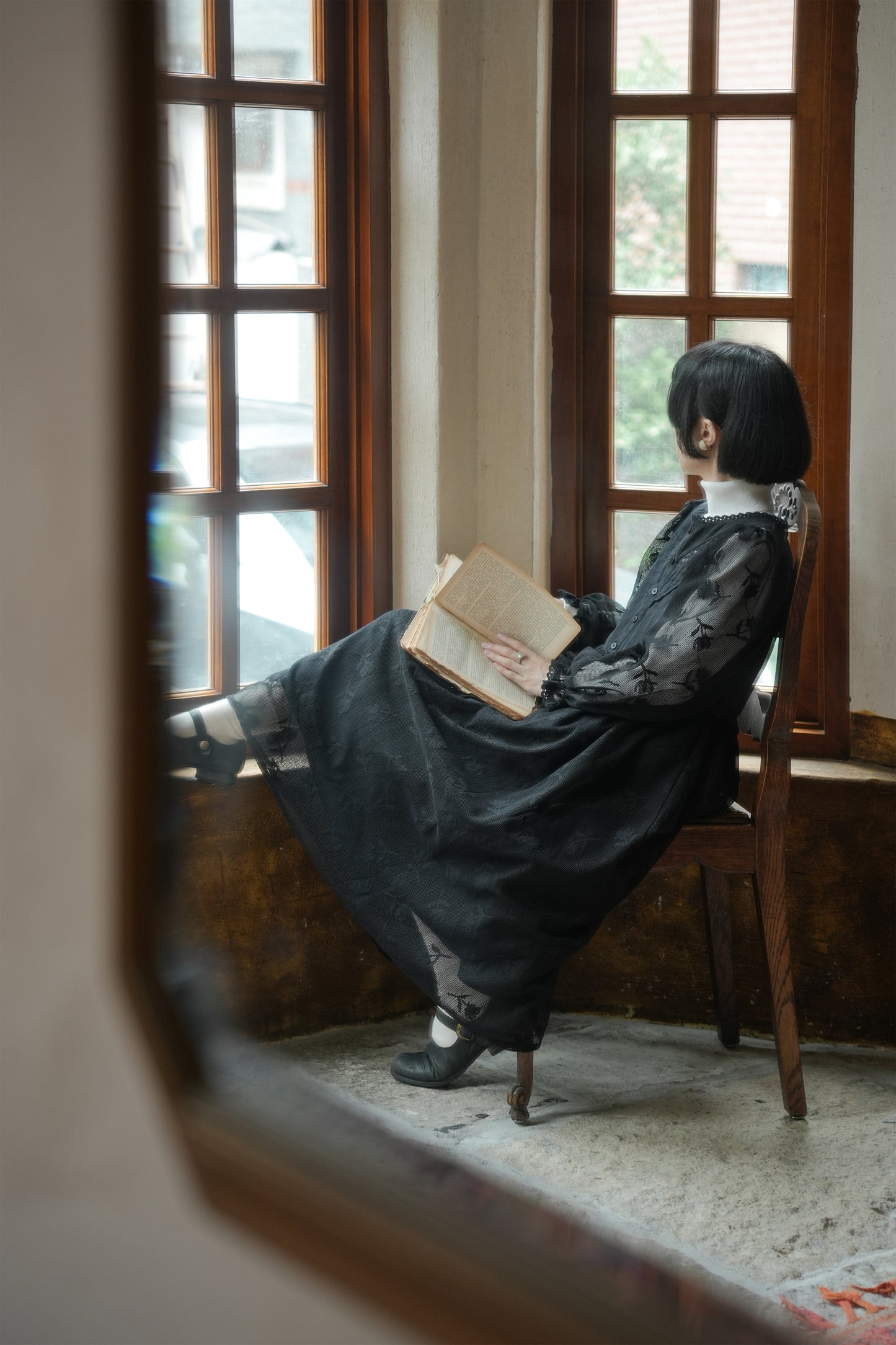 黒いワンピース•6727250579 /ハイネックニットワンピース•9833200904