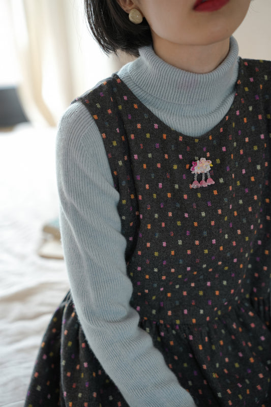 ワンピース•6528250563/ブルーウールニット·7288250566