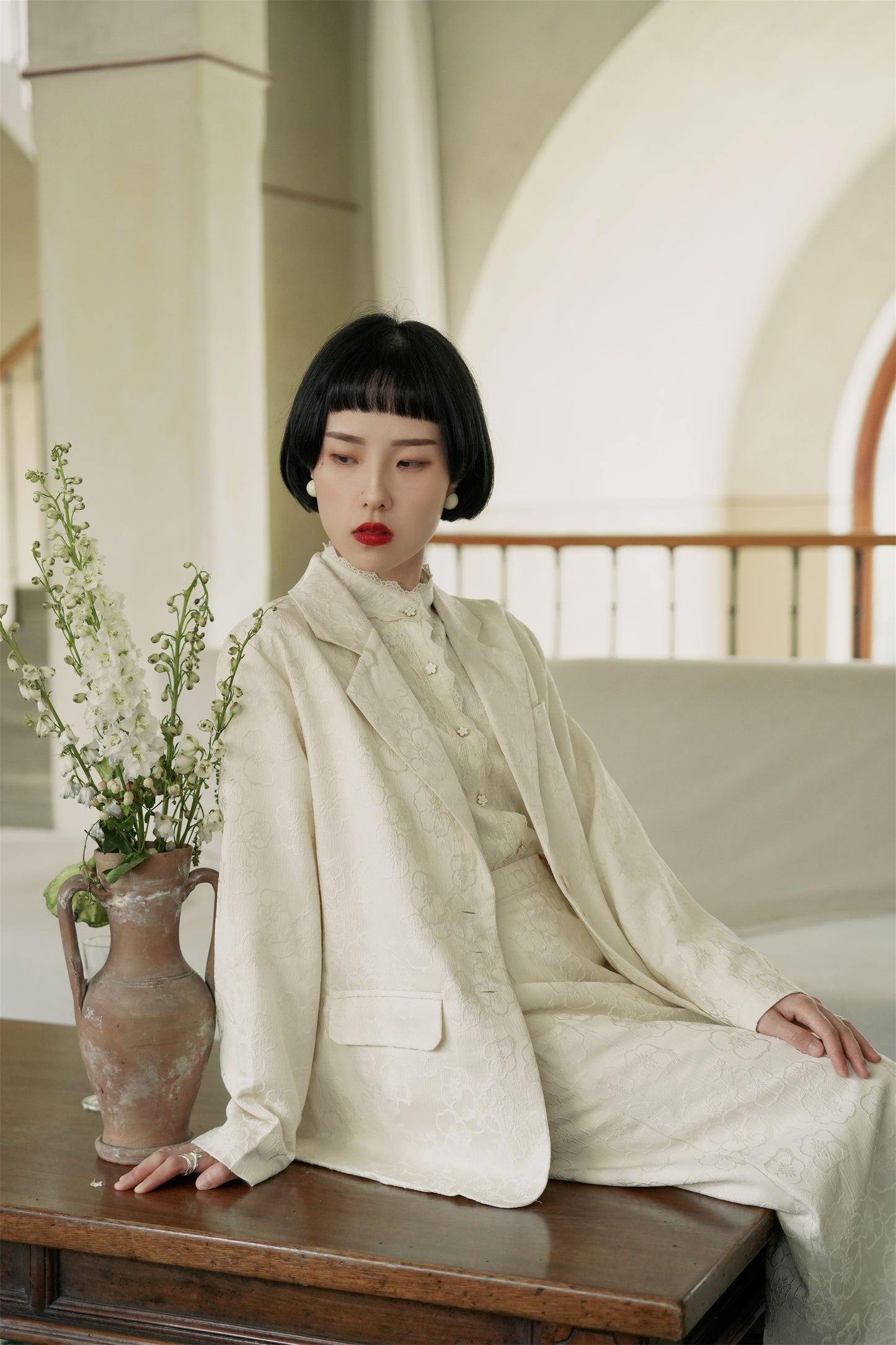 クリームプリントジャケット•8996220824