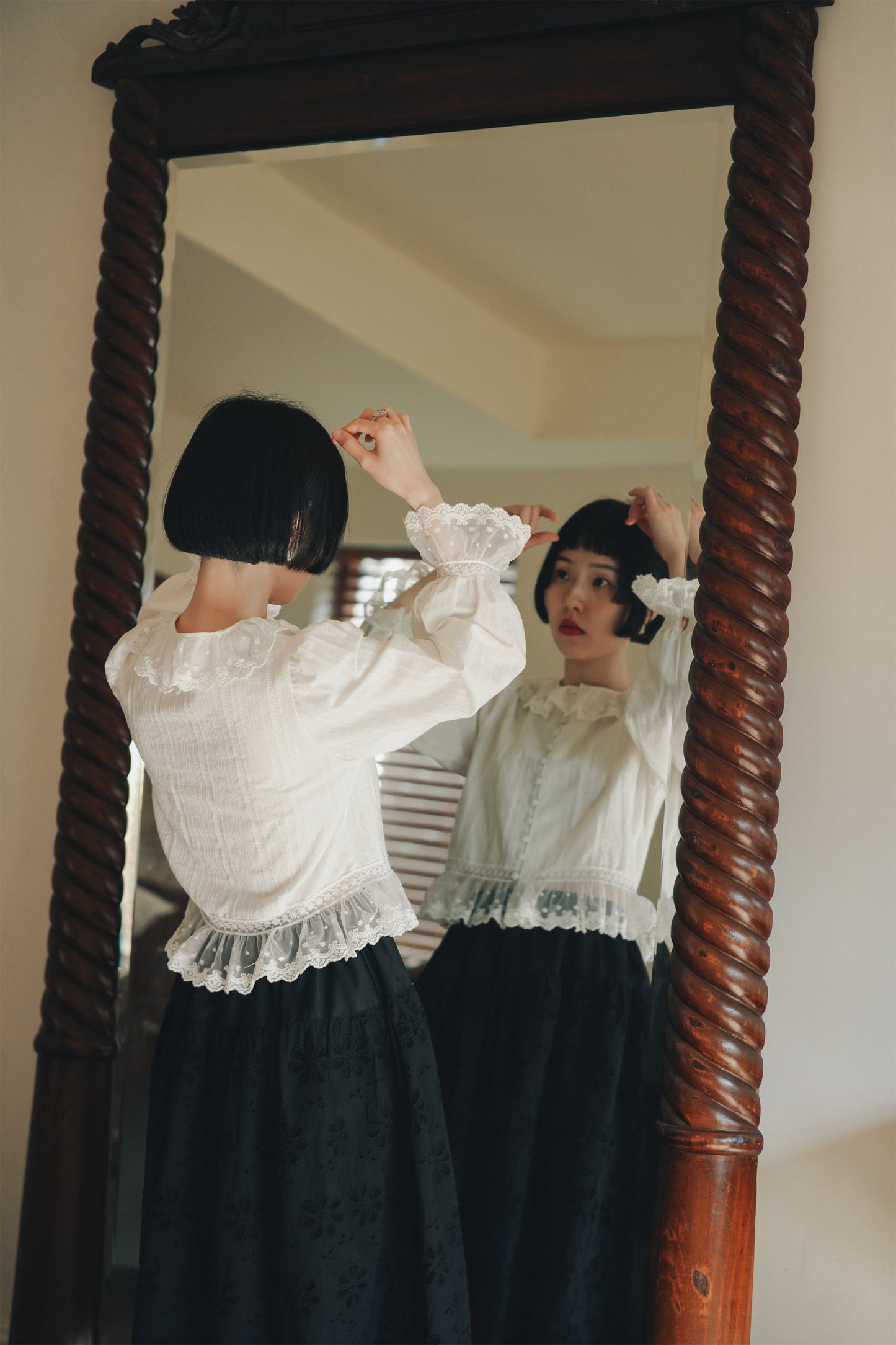 ブラウス•6577241007/スカート•9233241296(4月中旬発送予定)