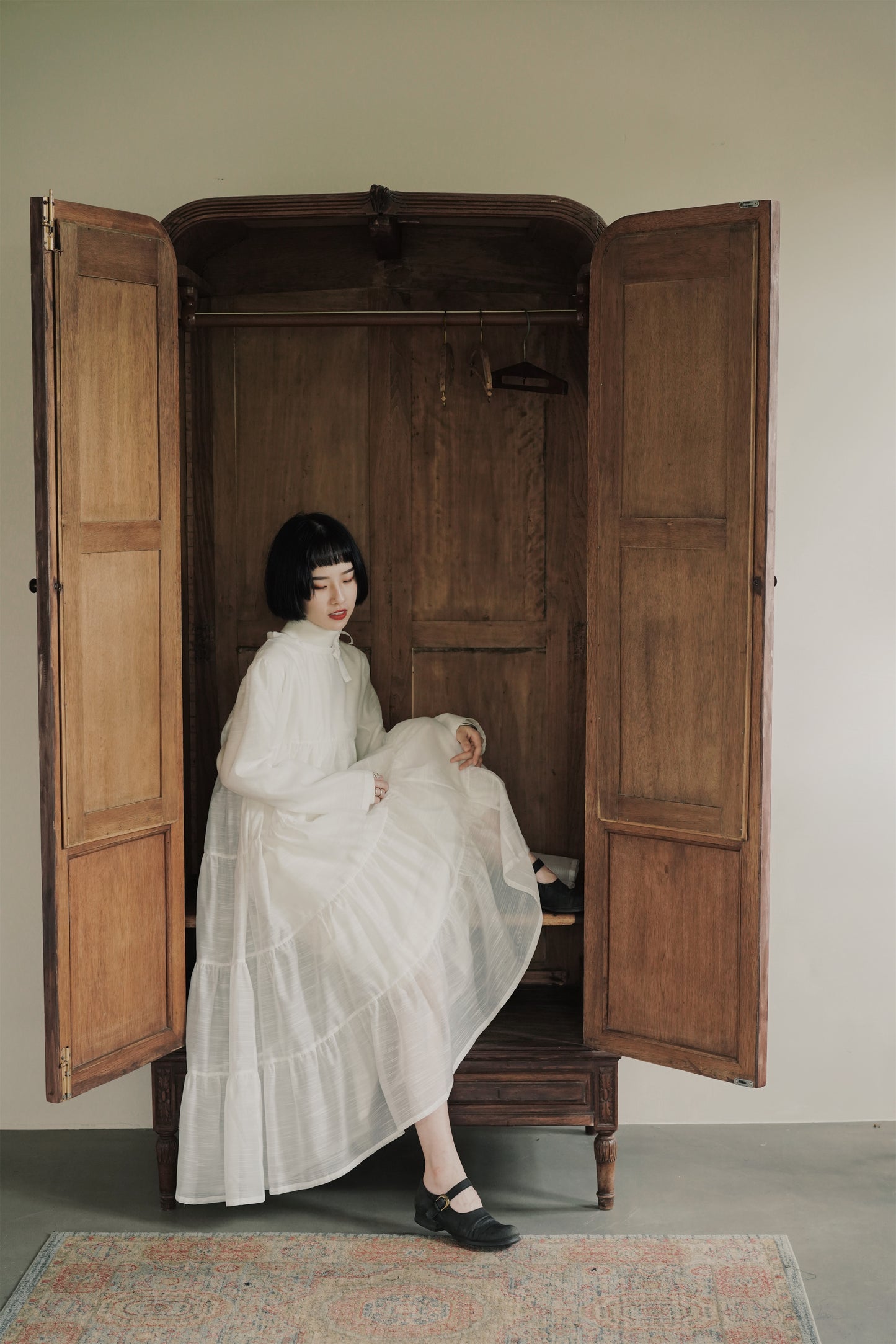 シアードレス•6629200714 /ハイネックニットワンピース•9833200904(4月上旬発送予定)