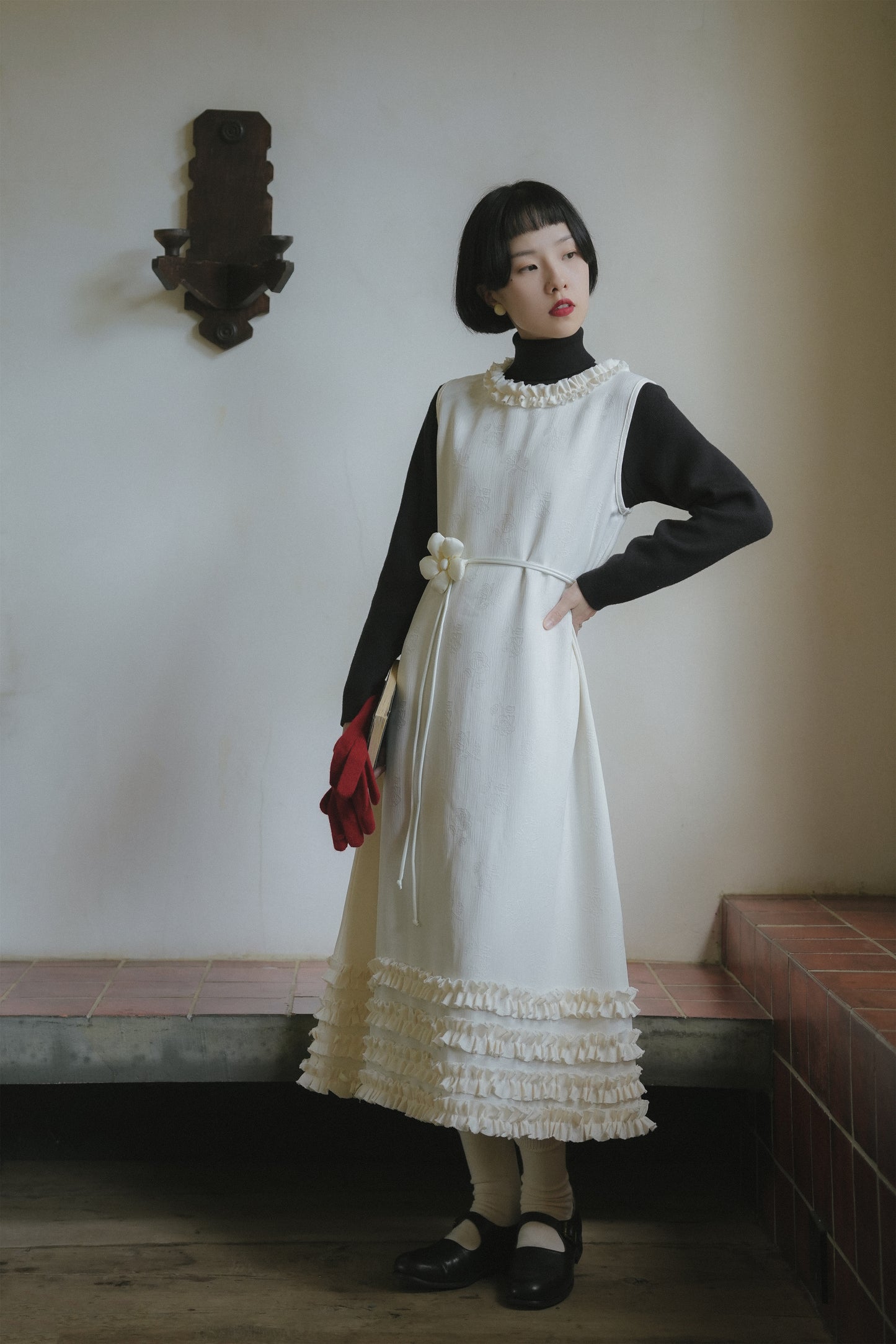 ノースリーブワンピース•7888250910/黒いニットワンピース•9843200905