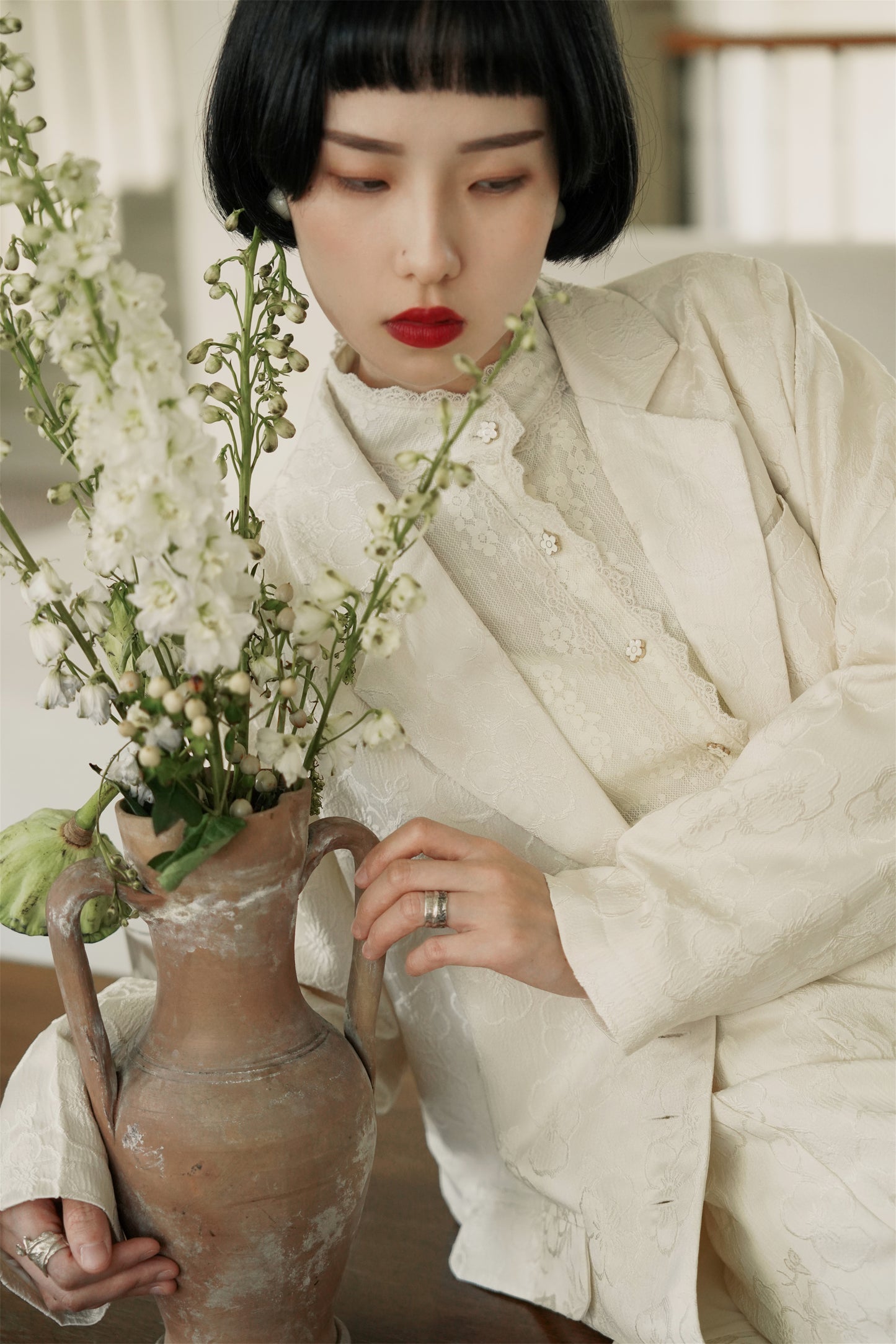 クリームプリントジャケット•8996220824