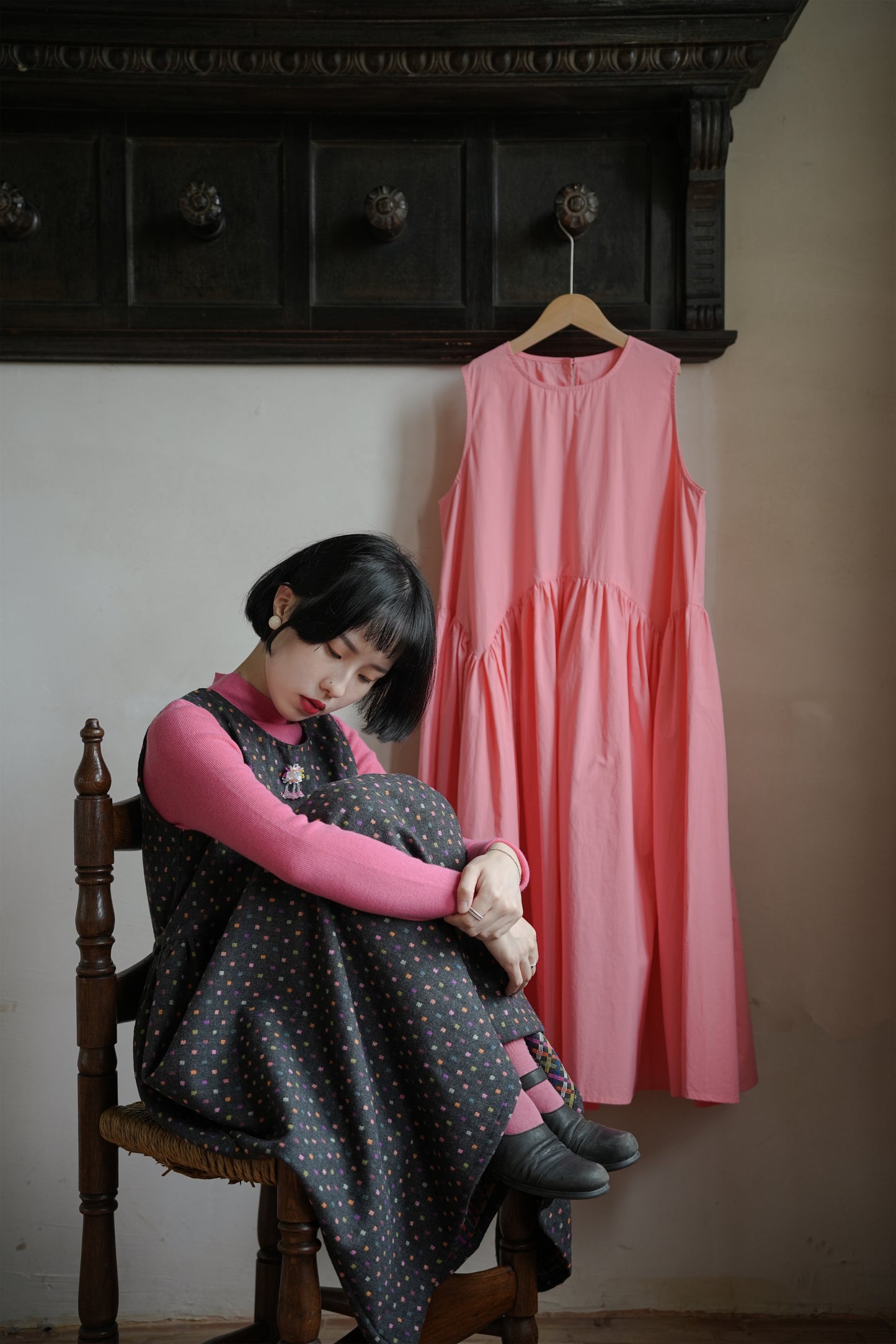 ワンピース•6528250563/ピンクウールニット·7288250564