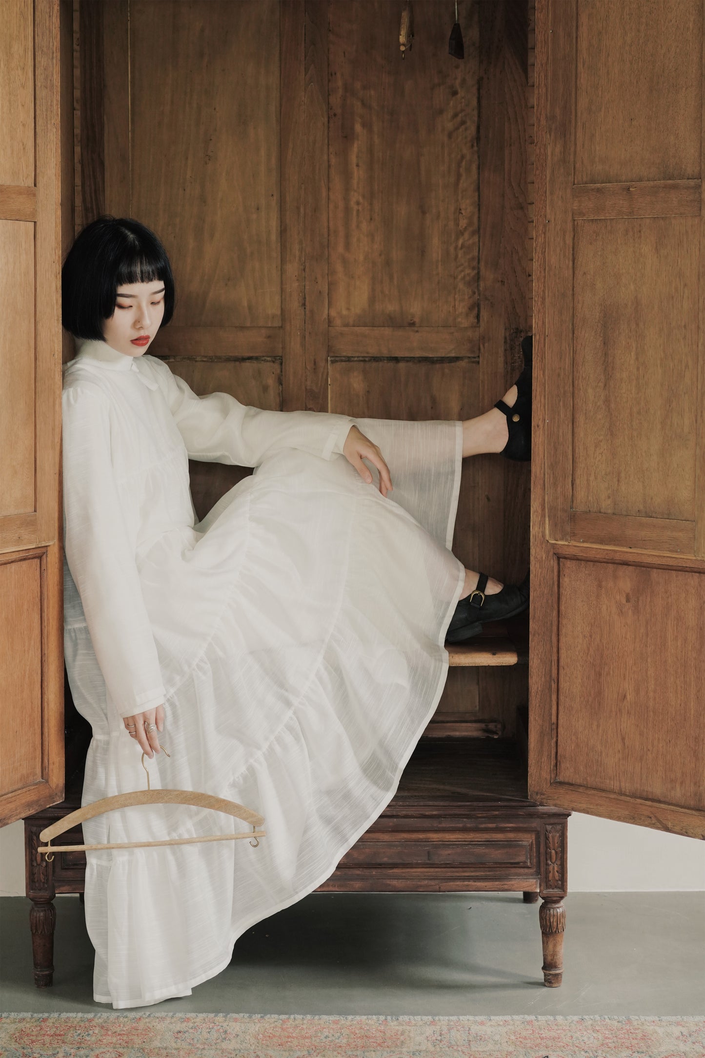 シアードレス•6629200714 /ハイネックニットワンピース•9833200904(4月上旬発送予定)