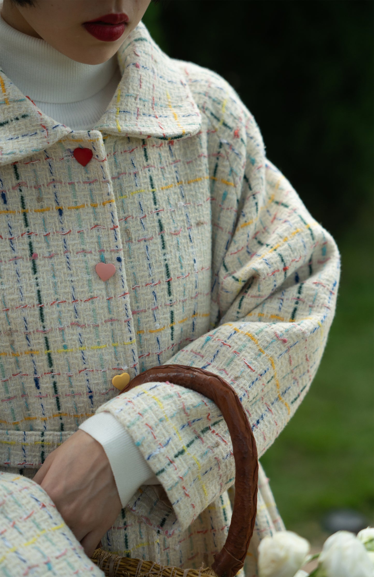 レインボーウールコート •3783230933/ハイネックニットワンピース•9833200904