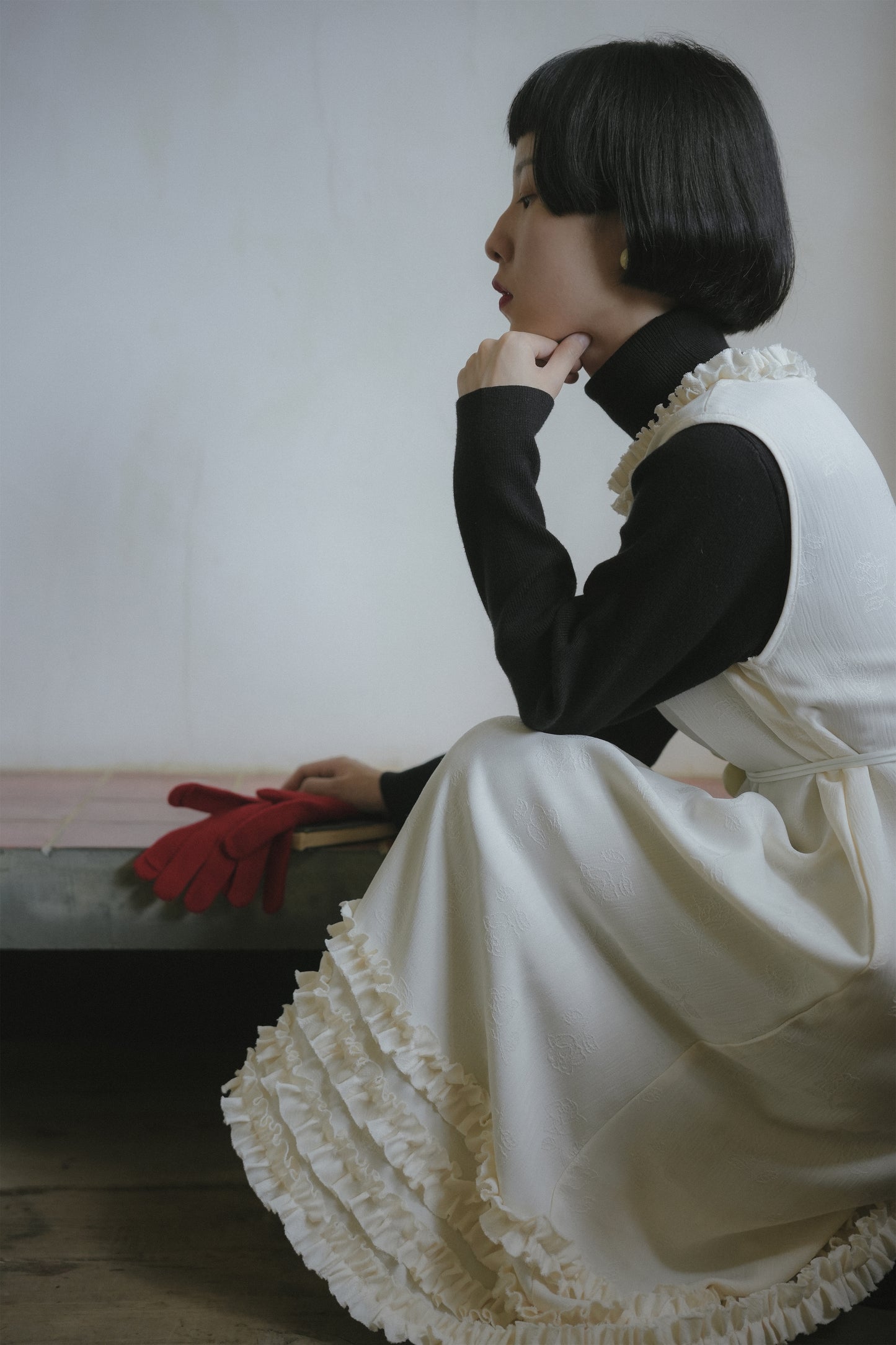 ノースリーブワンピース•7888250910/黒いニットワンピース•9843200905