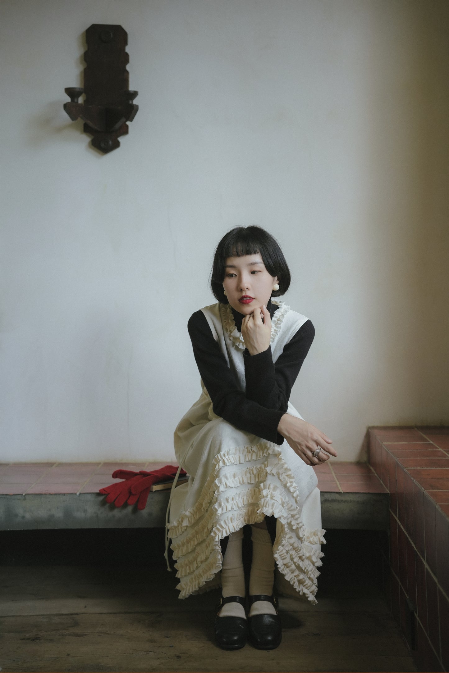 ノースリーブワンピース•7888250910/黒いニットワンピース•9843200905