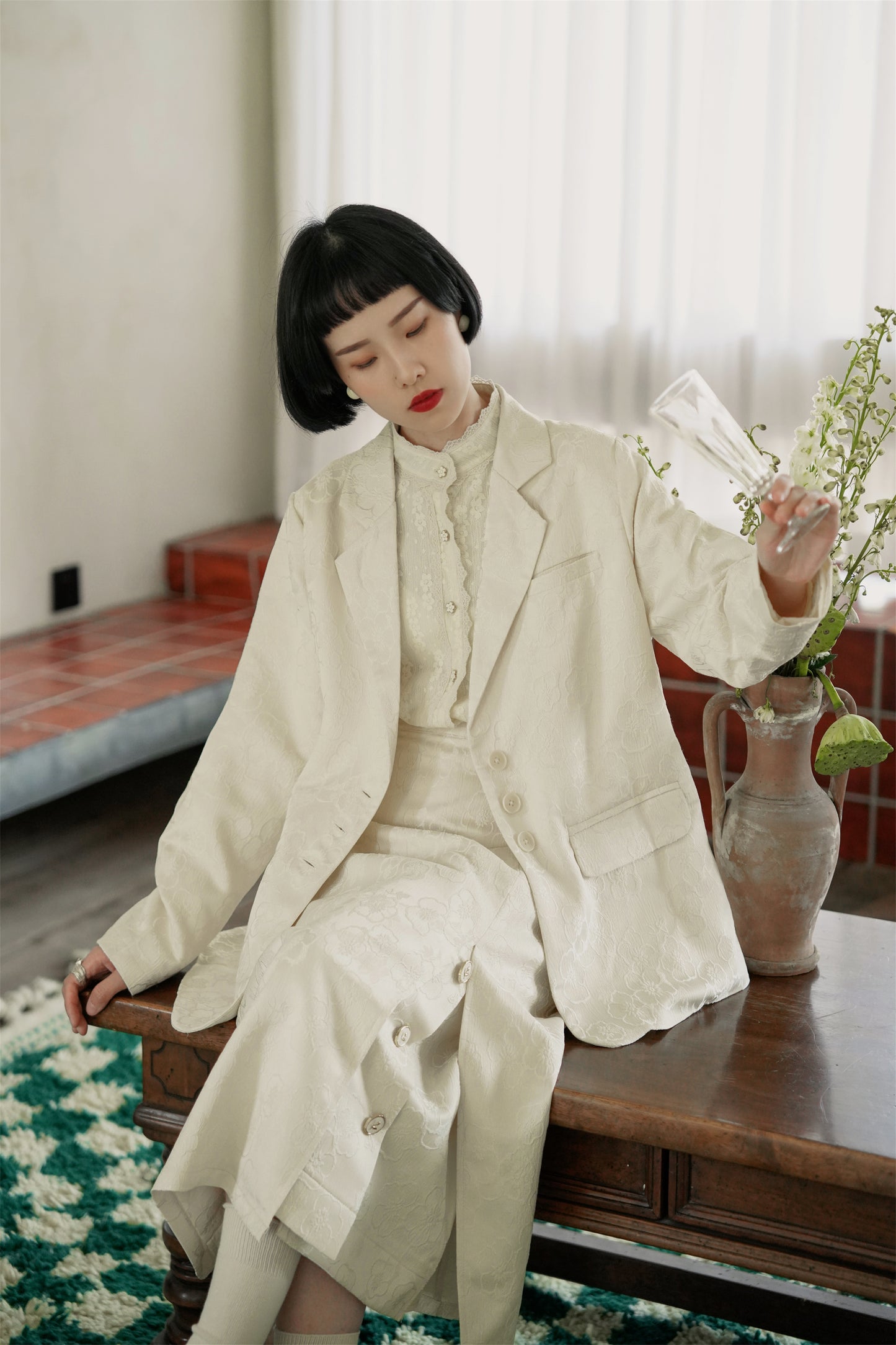 クリームプリントジャケット•8996220824