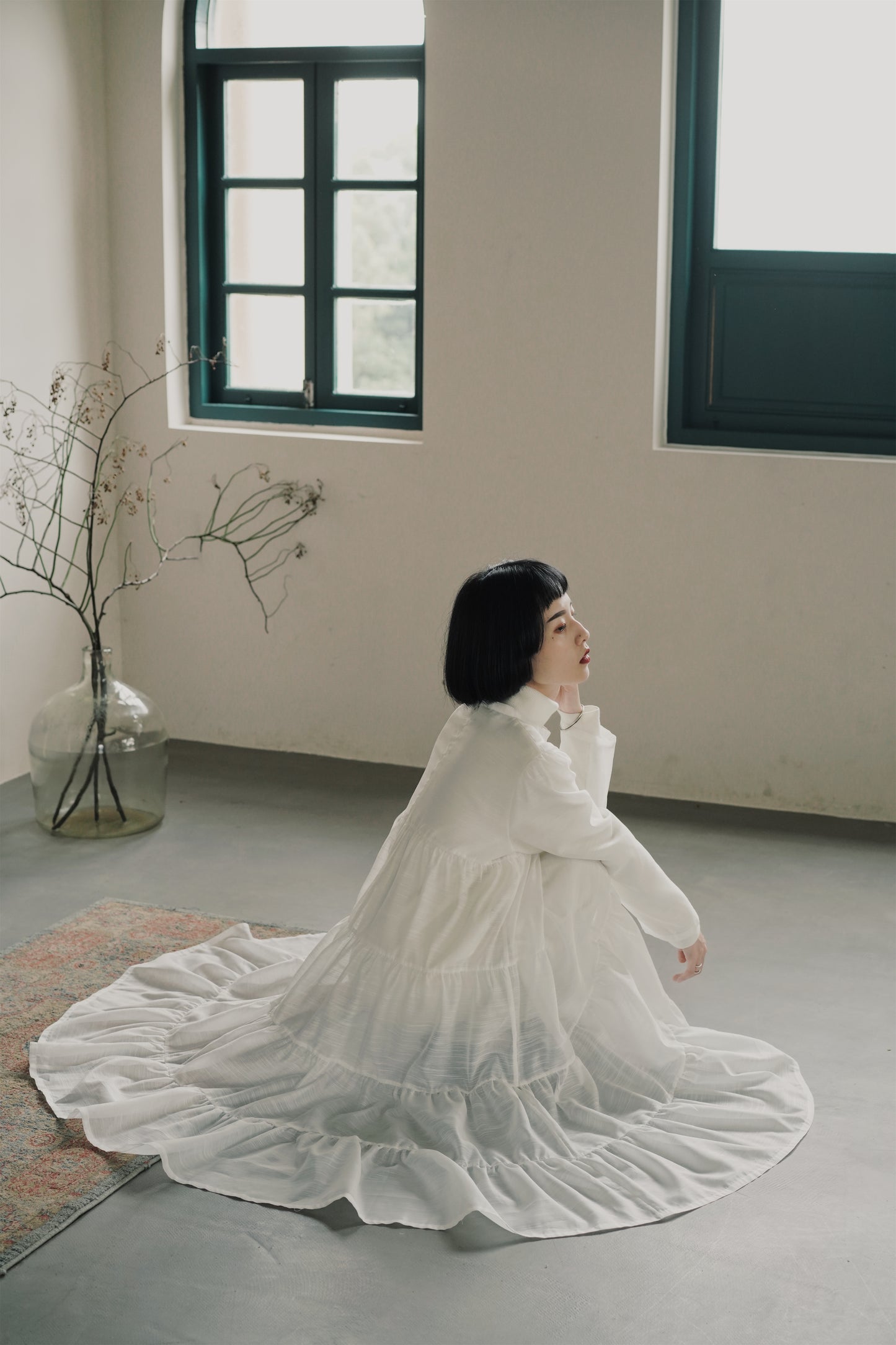 シアードレス•6629200714 /ハイネックニットワンピース•9833200904(4月上旬発送予定)