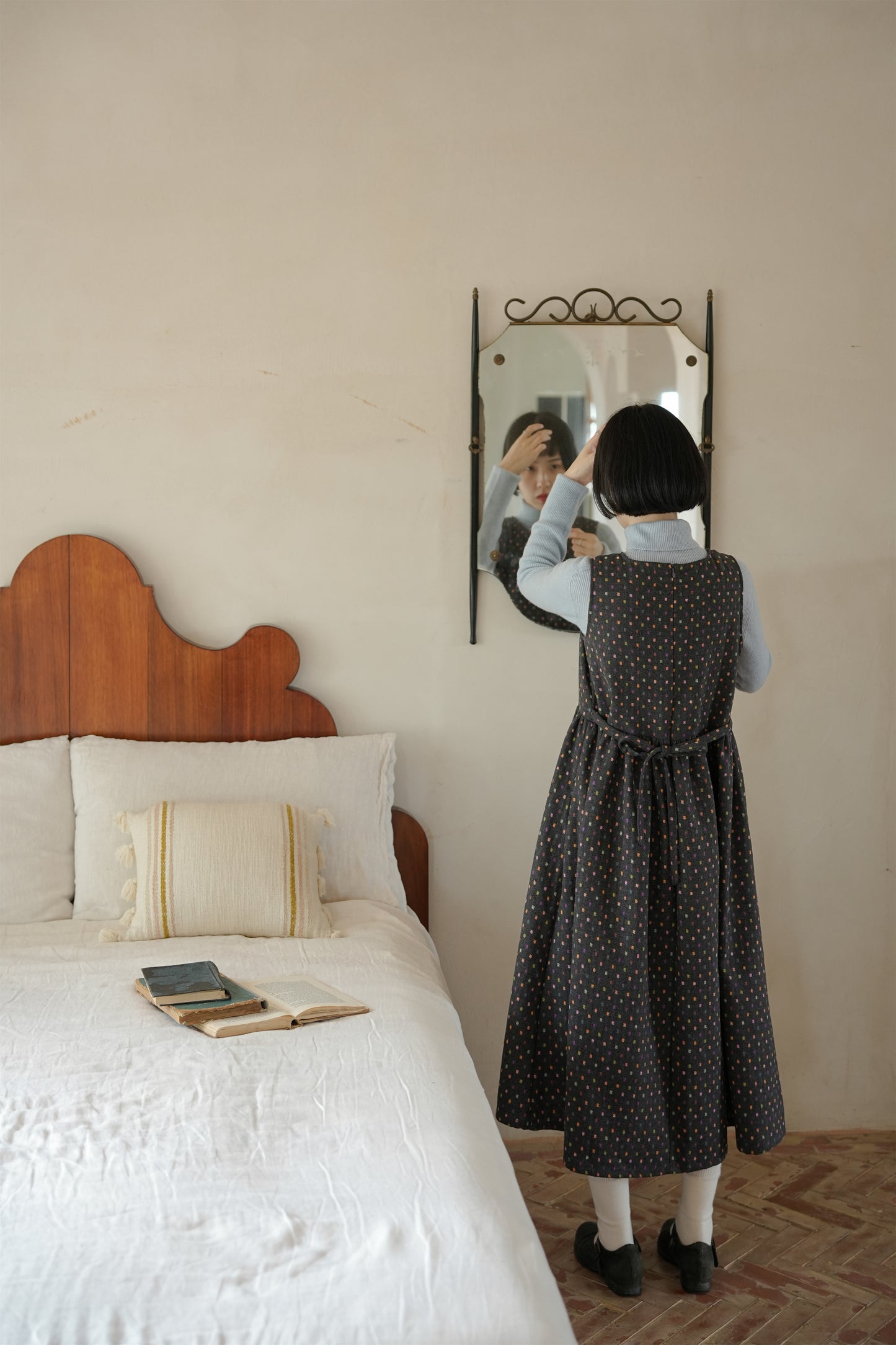 ワンピース•6528250563/ブルーウールニット·7288250566