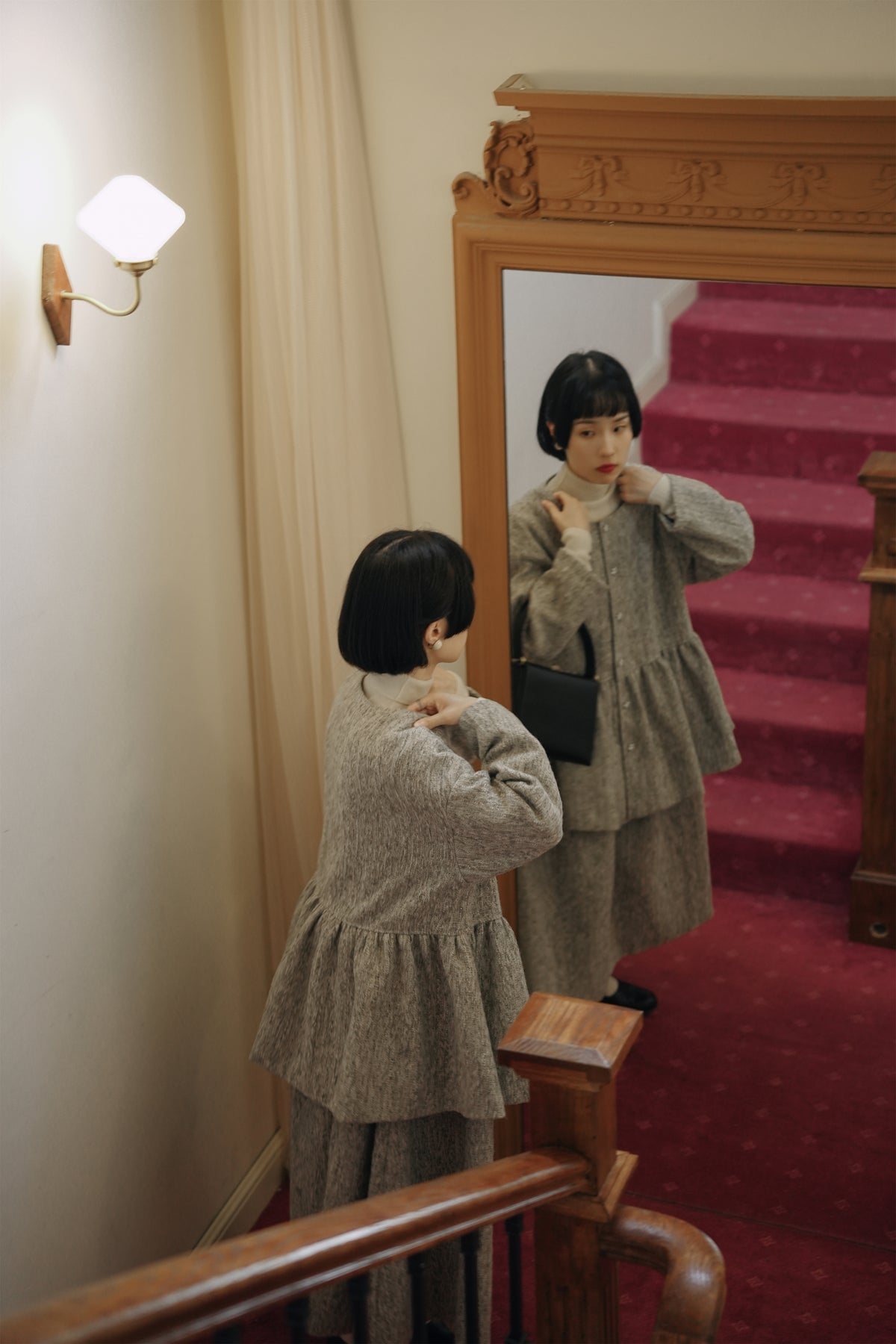 ウールペプラムジャケット•8876260704