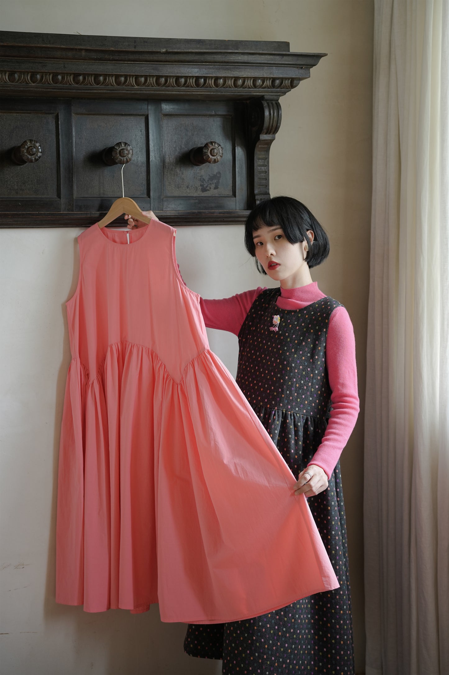 ワンピース•6528250563/ピンクウールニット·7288250564