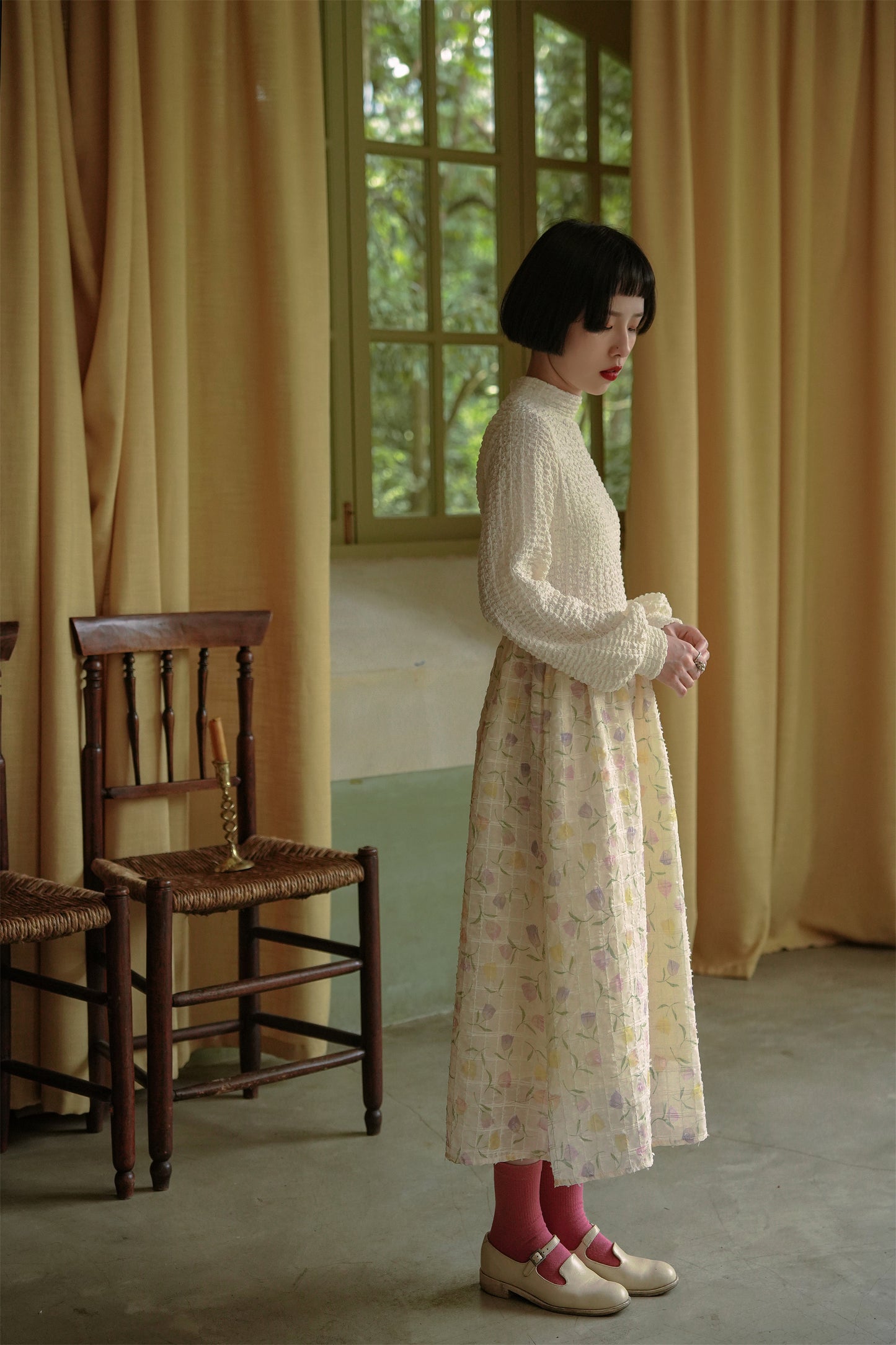 チューリップ花柄ワンピース•7256230621