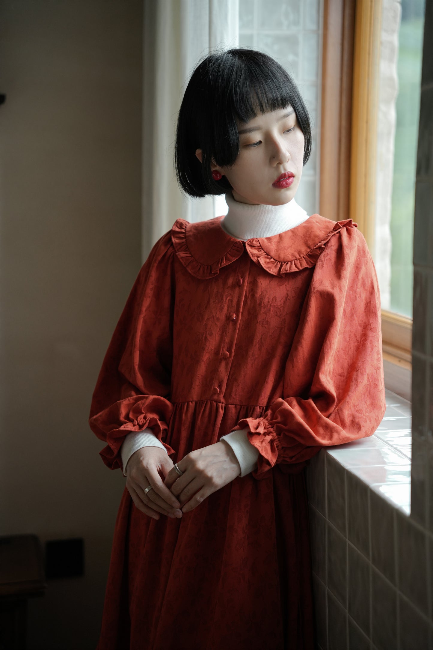 ワンピース•4165250504/ハイネックニットワンピース•9833200904